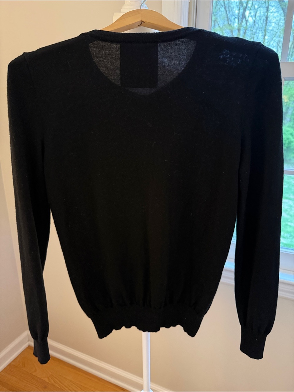 MOSCHINO COUTURE MILANO Black Button Down Wool Cardigan Size 6 Made in Italy ๐ฎ๐น - Picture 2 of 7